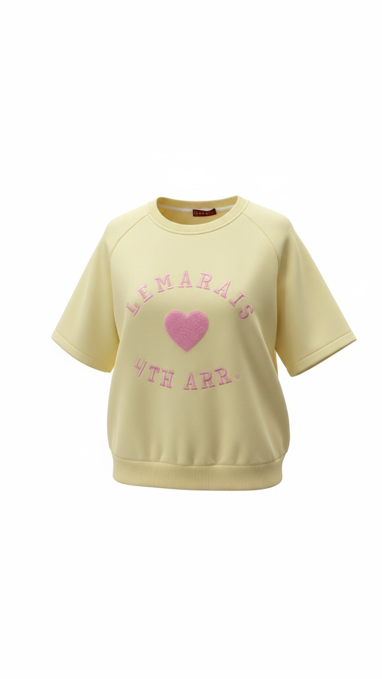„Le Marais“ Heart–Sweatshirt–Zartrosa