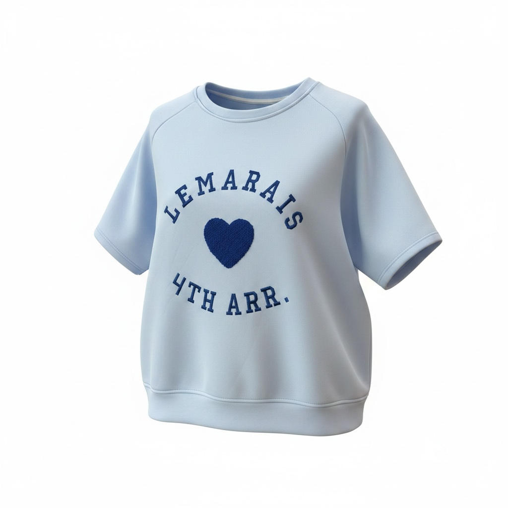 „Le Marais“ Heart–Sweatshirt–Zartrosa